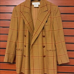 Women's Houndstooth Blazer - Brown